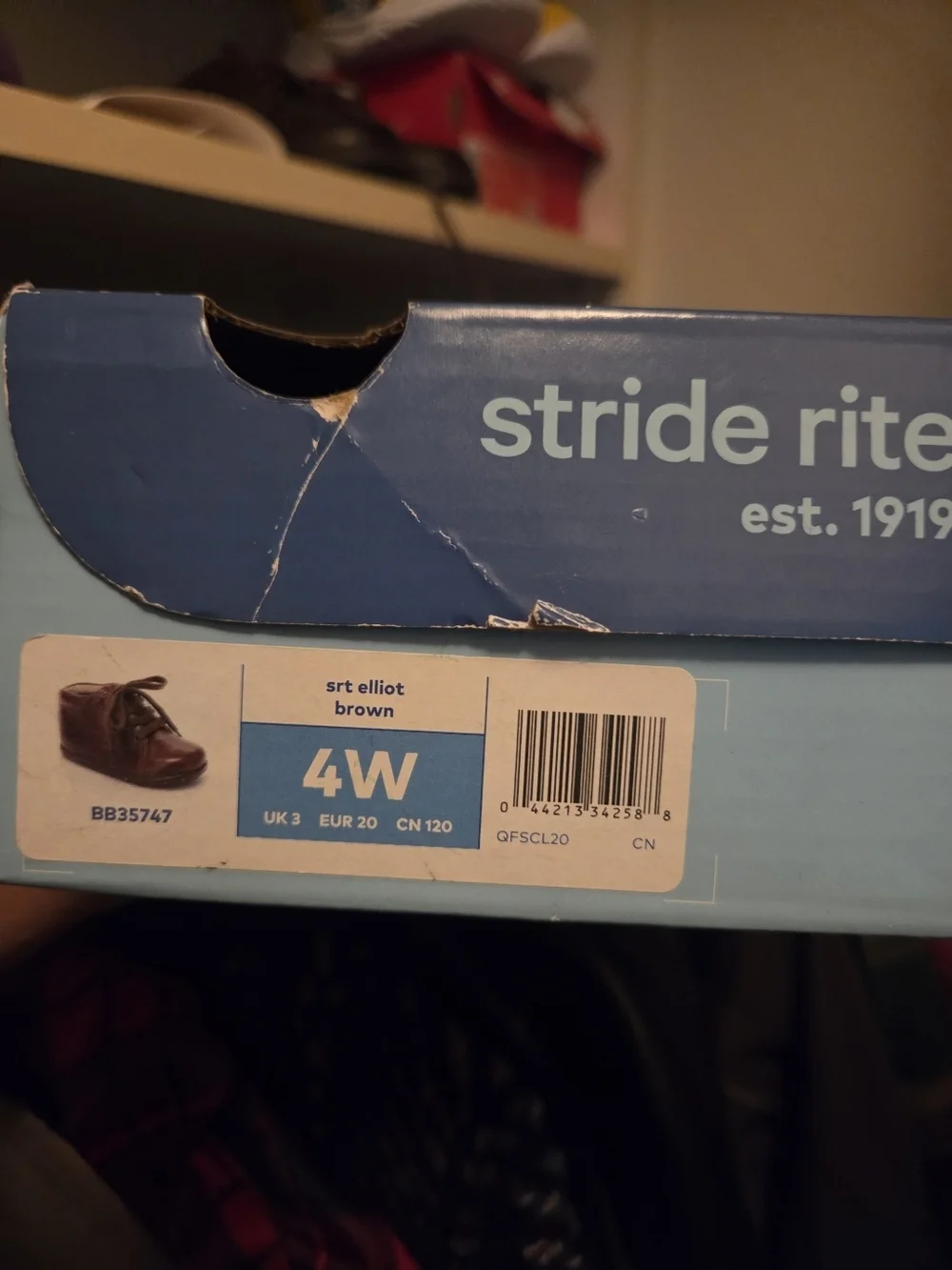 Stride Rite Baby Brown Leather Lace-Up Walker Shoes Size 4W
